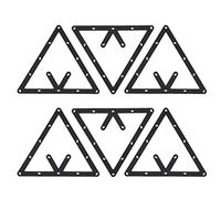 Rjrjc Estante de billar Juego de 6 piezas Soporte de bola triangular negro Posicionamiento Mesa de billar Accesorio para taco de billar Ahorre tiempo Estante perfecto Reduzca daños para