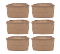 Rjrjc Fabric Clothes Storage Box Thickened Foldable Large Capacity Organizer for Wardrobe Closet Dormitory Non Woven Fabric Steel 6 Pack (42*28*25cm)