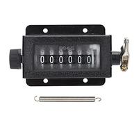Rjrjc Mechanical Counter, 6 Digit Hand Pull Stroke Tally Counter with Spring, 500 Times Min Counting Speed, for Textile Machinery Printing Industries