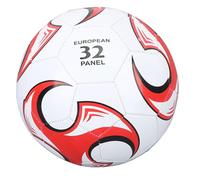 Rjrjc Official Size 5 Soccer Ball, PVC Rubber Football for Indoor and Outdoor Training, Match Grade Build for Grass Field, Park and Backyard Use (Red)