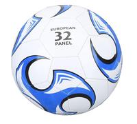 Rjrjc Official Size 5 Soccer Ball, PVC Rubber Football for Indoor and Outdoor Training, Match Grade Build for Grass Field, Park and Backyard Use (Blue)