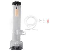 Rjrjc Protein Skimmer, With Borosilicate Glass and Lime Wood Diffuser, For Saltwater Aquarium Filtration and Waste Removal, 8cm Diameter 26.5cm Length