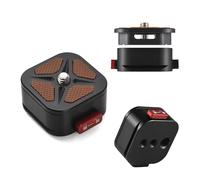 Rjrjc Quick Release Plate Camera Mount Adapter with 1/4 Inch Screw and 3/8 Inch Threads, Aluminum Alloy, for Quick Setup of DSLR, Digital, Sports Cameras and Phone Holders