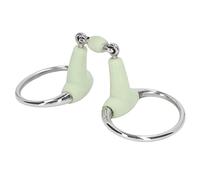 Rjrjc Stainless Steel Roller Horse Snaffle Bit, 125mm, Ideal for Garden Breeding, Artificial Horse Farms and Racetracks