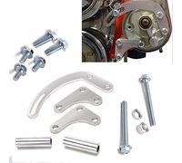 RJSPHH SBC Power Steering Pump Bracket 350 V-Belt Slotted Adjustable LWP 305 327 383 5.0L 5.7L V8 Compatible With 350 Small Block Chevy Long Water Pump