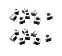 RJSQAQE 16 Pcs Left Right and Center Dice,16mm Acrylic Dice,Standard Size 6 Sided for Left Right Center Game Dice Accessories,Convenient for Family Indoor Outdoor Travel (White&Black)
