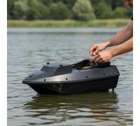 RJSQAQE Bait Boat for Carp Fishing,Smart RC Bait Boats Speedboat,500m Range,0.5kg Baits Capacity,Cruise Control,Night Lights,Double Motor,Fish Finder Ideal for Precise Baits Delivery (2600mah)