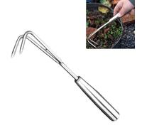 RJSQAQE Hand Rake,Heavy Duty Gardening Hand Tool with Ergonomic Handle,Hand Cultivators for Gardening,Small Garden Claw Tool,Weed Rake Cultivator Tool for Cultivating, Loosening, Weeding (2 Claws)