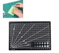RJSQAQE Self Healing Sewing Mat,A5 Rotary Cutting Mat Double Sided 5-Ply Craft Cutting Board for Fabric Quilting Patchwork Arts Hobby Project,Cutting mat for Craft Sewing Scrapbooking (Black)