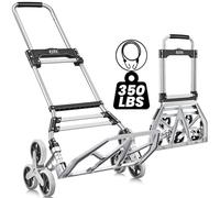 RJTEK【Upgraded Version】 Stair Climber Hand Truck and Dolly, 350 Lb Capacity Stair Climbing cart Heavy-Duty Trolley Cart Heavy-Duty Luggage cart Stair Dolly Lightweight with Telescoping Handle