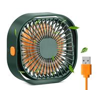 RJVW 4 Inch Small USB Desk Fan, 3-Speed Portable & 360°Rotatable Mini Cooling Fan, USB-Powered Desktop Fan for Home Office Bedroom Dorm Indoor Outdoor Summer Gift