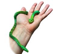 RJW Design Store Colour Changing Gradient Fidget Snake - Articulated Snake, Anxiety Stress Relief, ADHD & Autism Friendly Rattle Snake Fidget Pet (Jungle Gradient)