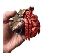RJW Design Store Colour Changing Gradient Hermit Crab Fidget - Pet Articulated Sea Creature - Cute Fidget Stress Relief String Pet Sea Creature