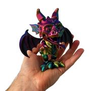 RJW Design Store Cute Mini Dragons Series 1 - Articulated Dragon Fidget Toy Stress Relief for Adults & Children - 3D Printed Dragon (Conqueror Dragon)