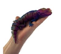 RJW Design Store - Gecko Reptile Colour Changing Fidget Toys, Fidget Pet - Toy Set Stress Relief Lizard - Calming Gift Idea for Play & Imagination (Cosmic Colour Changing Gradient)