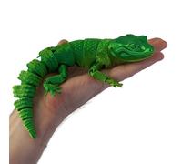 RJW Design Store - Gecko Reptile Colour Changing Fidget Toys, Fidget Pet - Toy Set Stress Relief Lizard - Calming Gift Idea for Play & Imagination (Jungle Green Colour Changing Gradient)