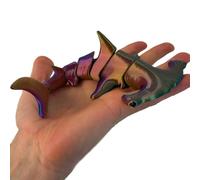 RJW Design Store Hammerhead Shark Fidget Toy - Articulated Shark, Anxiety Stress Relief, ADHD & Autism Friendly Awesome Fidget Pet (Colour Changing Gradient)