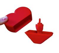 RJW Design Store Heart Shaped Middle Finger Surprise, Adult Love Storage Container, Valentines Joke Love Gift