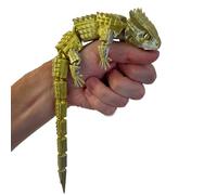 RJW Design Store - Large Reptile Colour Changing Fidget Toys, Bearded Dragon Fidget Pet - Colour-Changing Fidget Toy Set Stress Relief Lizard - Calming Gift Idea for Imagination (Grand Golden)