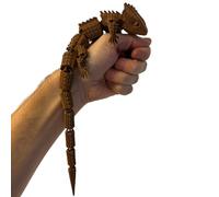 RJW Design Store - Large Reptile Colour Changing Fidget Toys, Bearded Dragon Fidget Pet - Colour-Changing Fidget Toy Set Stress Relief Lizard - Calming Gift Idea (Brown)