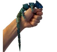 RJW Design Store - Large Reptile Colour Changing Fidget Toys, Bearded Dragon Fidget Pet - Colour-Changing Fidget Toy Set Stress Relief Lizard - Calming Gift Idea (Emerald Colour Changing Gradient)