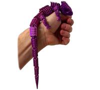 RJW Design Store Large Reptile Fidget Toy - Articulated Lizard, Anxiety Stress Relief, ADHD & Autism Friendly Bearded Dragon Fidget Toy Pet ( Cosmic Purple Colour Gradient )