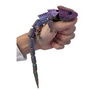 RJW Design Store Large Reptile Fidget Toy - Articulated Lizard, Anxiety Stress Relief, ADHD & Autism Friendly Bearded Dragon Fidget Pet (Colour Changing Gradient)