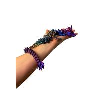 RJW Design Store - Ultimate Crystal Chroma Dragon Colour Changing Fidget Toys, Dragon Fidget Pet - Fidget Toy Set Stress Relief - Calming Gift Idea, Play & Entertainment (17" Warrior)