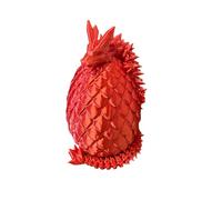 RJW Design Store Ultimate Epic Fidget Dragon With Egg Colour Changing Gradient - Articulated Dragon Stress Relief Sculpture - Eco-Friendly 3D Printed Fantasy Decor (Fire - Dragon & Egg)
