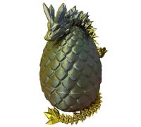 RJW Design Store Ultimate Epic Fidget Dragon With Egg Colour Changing Gradient - Articulated Dragon Stress Relief Sculpture - Eco-Friendly 3D Printed Fantasy Decor (Dark - Dragon & Egg)