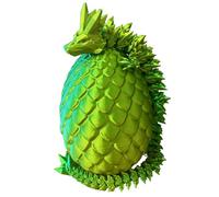 RJW Design Store Ultimate Epic Fidget Dragon With Egg Colour Changing Gradient - Articulated Dragon Stress Relief Sculpture - Eco-Friendly 3D Printed Fantasy Decor (Forrest - Dragon & Egg)