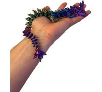 RJW Design Store Ultimate Epic Fidget Dragon Without Egg Colour Changing Gradient - Articulated Dragon Stress Relief Sculpture - Eco-Friendly 3D Printed Fantasy Decor (Cosmic - Dragon Only)