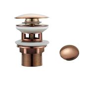 RJXCYOO Rose Gold Pop Up Sink Plug Drainer Siphon Waste Stopper Wash Basin Faucet Accessory Washbasin Pipe Black Gold Rose