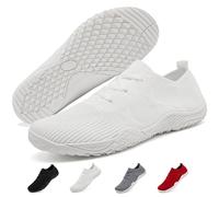 RJYWGS Barefoot Shoes Women Tennis Gym Slip On Sneakers Walking Workout Running Zero Drop Trail Lightweight Casual Wear Minimalist Shoes, White, 5.5 UK