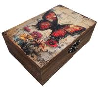 RK Collections Butterfly Trinket Box Jewelry Keepsake Box | Storage Box for Girls Women | Gift Idea, Animal Lover Ornaments for Home Decor (7BS)