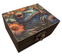 RK Collections Frog Trinket Box Small Jewelry Keepsake Box | Frog lovers Gift Idea, Animals Ornaments for Girls, Women, Gift Idea, for Home Décor (3FS)