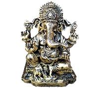 RK Collections Lord Ganesh/Ganesha Statue Sculpted in Great Detail and Hand Painted in Antique Bronze Finish - Ganesh Idol for Car/Home Decor/Mandir / Gift. Hindu God Idol
