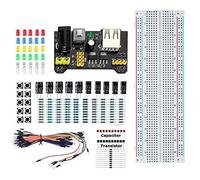 Rk Education Deluxe Electronic Kit with MB102 Breadboard, Cables, Resistors, Capacitors, LEDs, Transistors, Switches - compatible with Arduino UNO R3, PICAXE, Raspberry Pi
