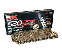 RK Gold Ultra-HD XW-Ring Motorcycle Bike Chain 530 ZXW 122 Links with Rivet Link