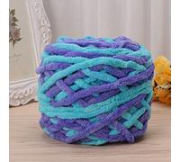 RK-HYTQWR 100G/1Ball Soft Cotton Hand Knitting Yarn Chunky Woven Bulky Crochet Worested,Thick Icicle Wool,Blue Segment Dye