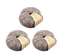 RK-HYTQWR 3X 50G Hand-Woven Alpaca Colorful Soft Crochet Baby Warm Diy Knitting Wool Yarn,Alpaca Wool Yarn,Gravel Grey
