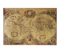 RK-HYTQWR 71X50CM Retro Vintage Old Globe World Map Matte Brown Paper Poster Home Decor,Old Nautical Map Poster