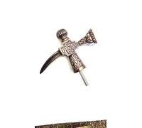 RK NAUTICAL INSTRUMENT Decorative Sword Dagger Knob, Ornate Metal Handle with Geometric Pattern, Antique Bronze Finish, Cabinet Hardware Pull