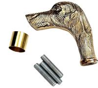 RK NAUTICAL INSTRUMENT Decorative Walking Cane with Brass Dog Head Handle, Long Cane with Hardware