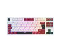 RK R87 Wired Mechanical Keyboard 87 RGB Backlit Customizable Keycaps Hot-swappable Gamer Keyboard With Dust Cover Compatible With Various Devices(French White)