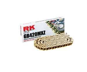 RK Racing Chain GB420MXZ-108 (420 Series) Gold 108 Link Heavy Duty MX/SX Racing Non O-Ring Chain with Connecting Link
