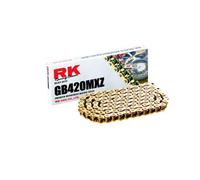 RK Racing Chain GB420MXZ-112 (420 Series) Gold 112 Link Heavy Duty MX/SX Racing Non O-Ring Chain with Connecting Link