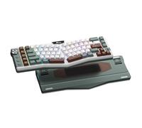 RK ROYAL KLUDGE A72 Alice Ergonomic Wireless Mechanical Keyboard w/Knob/Macro Keys/Touchable Nameplate, Tri-Mode 68% 72-Key Gasket Keyboard BT/2.4G/USB-C, Hot Swap, Win/Mac Software, 7500mAh Battery