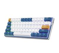 RK ROYAL KLUDGE Gaming Keyboard, 60 Percent RGB Mechanical Keyboard with Bluetooth/2.4G/Wired Modes, Silence Linear SkyCyan Switches