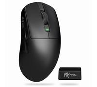 RK ROYAL KLUDGE M3 Gaming Mouse 47g Ultra-Lightweight with PAW3950 Optical Sensor DPI up to 42000，Tri-Mode BT/2.4G/USB-C Wireless Mouse 8000Hz Polling Rate 5 Adjustable Buttons 650mAh Battery （Black）